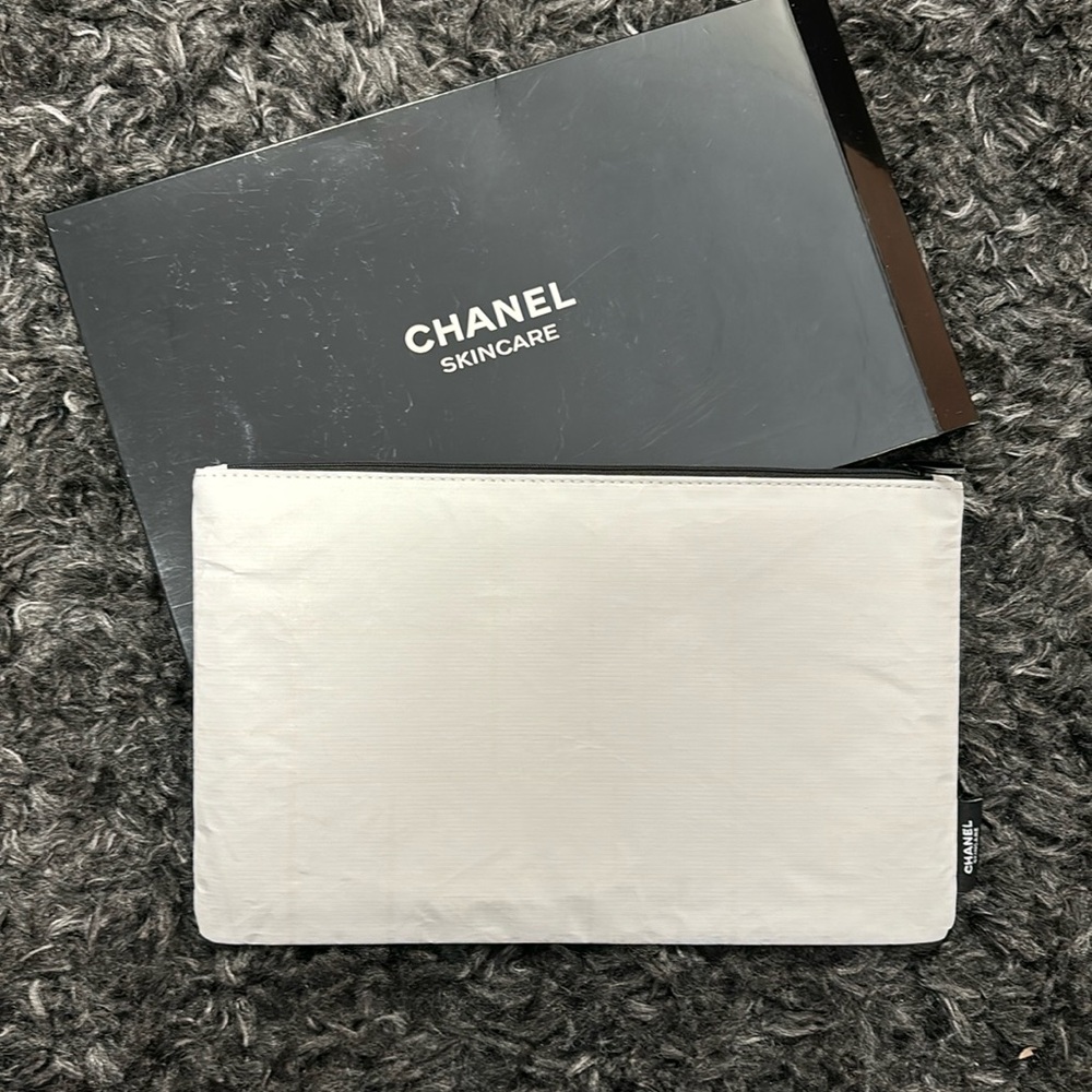 Brand New Chanel Novelty White Pouch